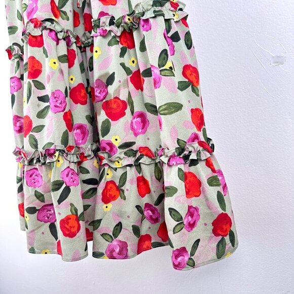 Floral Pullover Easy Breezy Mini Dress Bell Sleeve TCEC, Size S - Picture 8 of 16